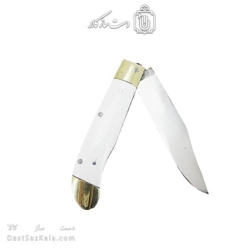 چاقو ضامن دار تاشو زنجان 16 سانتیمتری دسته سفید کد SHN-36