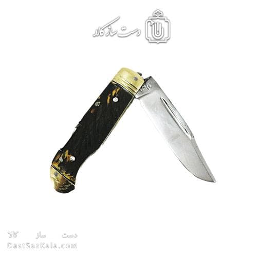 چاقو ضامن دار جیبی زنجان 18سانتیمتری دسته کائوچوی کد SHN-20