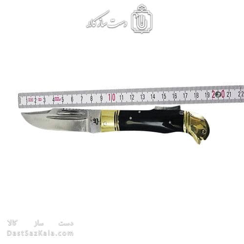 چاقو ضامن دار زنجان 19 سانتیمتری دسته مشکی کد SHN-28