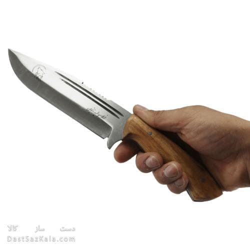چاقو طبیعت گردی زنجان بدون باربند دسته چوبی 30سانتی کد MN-45