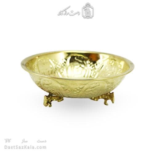 کاسه برنجی پایه دار قلم کاری شده سماور AH-142