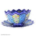 کاسه و بشقاب مسی میناکاری 25 سانتی کد LT-39