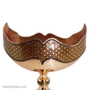 کشکول مسی خاتم کاری پایه دار سایز 3 قرمز کد MJ-74