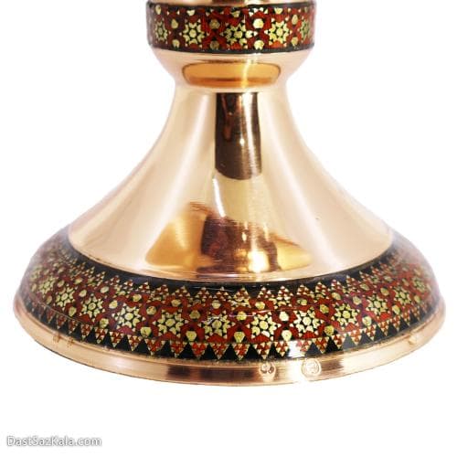 کشکول مس و خاتم اصفهان سایز 3 مشکی کد MJ-75