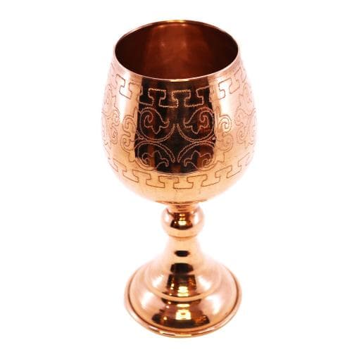 گلاسه مسی طرح دار توپی 14 سانتی کد SSH-53