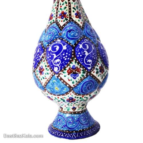 گلدان کوزه ای میناکاری مسی 16 سانتی کد LT-114