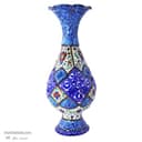 گلدان میناکاری مدل کوزه ای مسی 16 سانتی کد LT-103