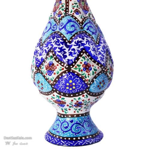 گلدان مسی میناکاری کوچک 16 سانتی کد LT-97