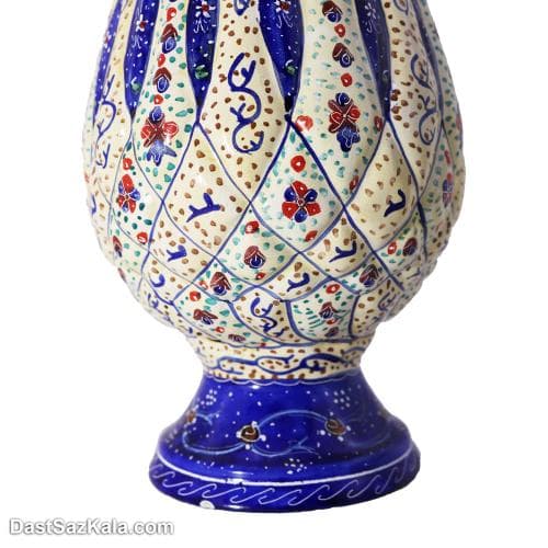 گلدان میناکاری 25 سانتی مسی مدل کوزه ای کد LT-90