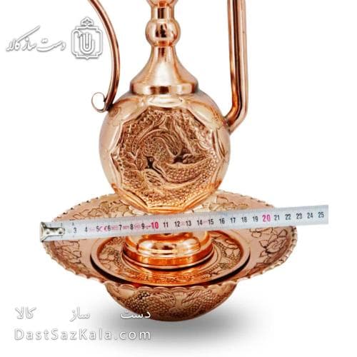 آفتابه لگن مسی زنجان قلم کاری شده کد MJ-121