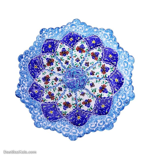 بشقاب دیوارکوب میناکاری مسی 9 سانتی کد LT-94