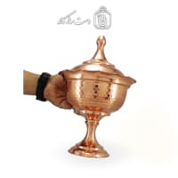 آجیل خوری مسی درب دار30 سانتی کد HSH-11