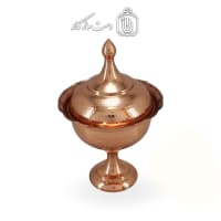 آجیل خوری مسی درب دار30 سانتی کد HSH-11