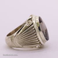 انگشتر شجر مردانه منظره با رکاب شیخ احمد طرح گلدانی کد RN-47