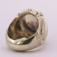 انگشتر شجر مردانه منظره با رکاب شیخ احمد طرح گلدانی کد RN-47