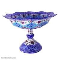 بستنی خوری میناکاری مسی پایه دار 14 سانتی کد LT-83