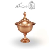 شکلات خوری مسی درب دار25 سانتی کد HSH-12