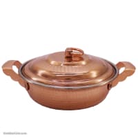 ماهیتابه درب دار مسی زنجان سایز 1 کوچک کد PA-32