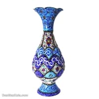 گلدان کوزه ای میناکاری مسی کوچک کد LT-107