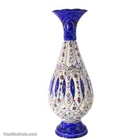 گلدان میناکاری 25 سانتی مسی مدل کوزه ای کد LT-90