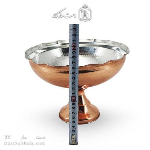 آجیل خوری مسی پایه دار زنجان مدل خورشیدی کد AAS-13