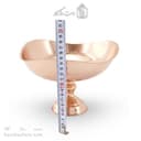 آجیل خوری مسی پایه دار زنجان مدل سه گوش 22 سانتی کد AH-26