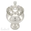 آجیل خوری مسی پایه دار 32 سانتیمتری درب دار سفید کد AH-83