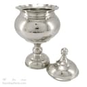 آجیل خوری مسی پایه دار 32 سانتیمتری درب دار سفید کد AH-83