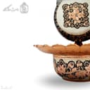 آفتابه لگن مسی الماس تراش نقره کوب جلال مدل تخت کد MJ-120