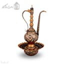 آفتابه لگن مسی الماس تراش نقره کوب جلال مدل توپی کد MJ-119