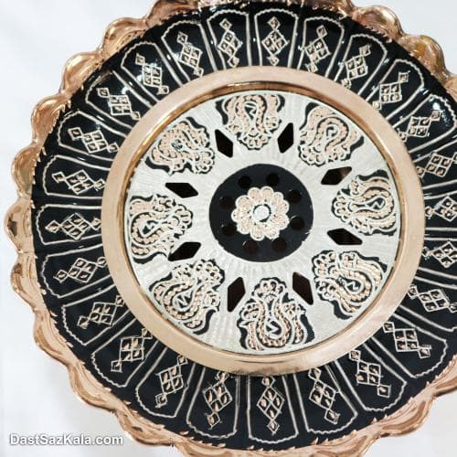 آفتابه لگن مسی الماس تراش 2 لیتری زنجان کد MJ-117