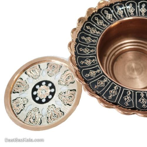 آفتابه لگن مسی الماس تراش 2 لیتری زنجان کد MJ-117