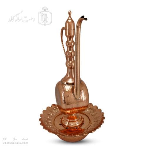 آفتابه لگن مسی زنجان چکش طرح دار کد MJ-123