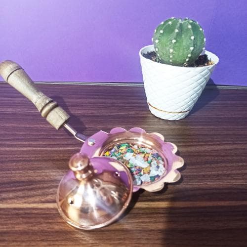 اسپند دود کن مسی دسته چوبی کد PA-11