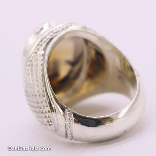 انگشتر شجر اصل مردانه با رکاب حصیری شیخ احمد زنجان کد RN-43