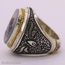 انگشتر شجر تک درخت کلکسیونی رکاب شیخ احمد گوار سه طلا RN-45