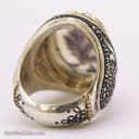 انگشتر شجر تک درخت کلکسیونی رکاب شیخ احمد گوار سه طلا RN-45