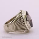 انگشتر شجر مردانه منظره با رکاب شیخ احمد طرح گلدانی کد RN-47