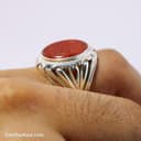 انگشتر مردانه عقیق یمنی اصل با رکاب نقره شیخ احمد RN-23