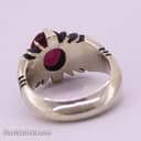 انگشتر مردانه یاقوت سرخ اصل با رکاب تک چنگ دست ساز RN-34