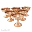 ست هفت سین و بستنی خوری مسی زنجان قطر 10سانتی 6 تایی AH-60