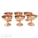 ست هفت سین و بستنی خوری مسی زنجان قطر 10سانتی 6 تایی AH-60