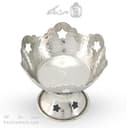 بستنی خوری مسی سفید زنجان مدل ستاره ای 8 سانتیمتری کد AH-63