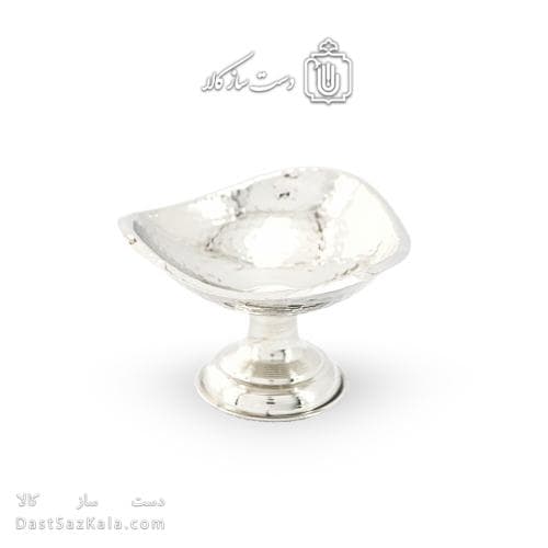 ست هفت سین و بستنی خوری مسی سفید سه گوش 6 عددی AH-107