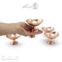 ست هفت سین و بستنی خوری مسی پایه دار سه گوش 6 عددی AH-108