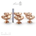 ست هفت سین و بستنی خوری مسی پایه دار سه گوش 6 عددی AH-108