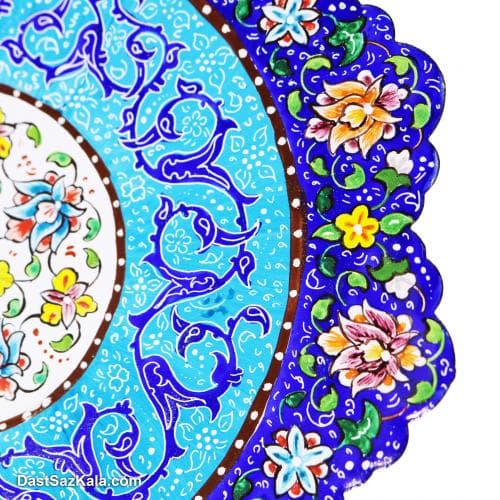 بشقاب دیوارکوب میناکاری مسی 20 سانتی کد LT-21