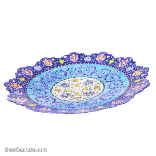 بشقاب دیوارکوب میناکاری مسی 20 سانتی کد LT-21