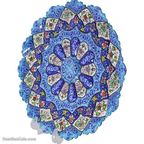 بشقاب دیوارکوب میناکاری مسی 30 سانتی کد LT-27