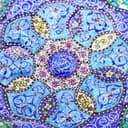 بشقاب دیوارکوب میناکاری مسی کوچک 16 سانتی کد LT-29